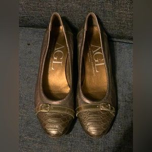 AGL Bronze Wedge Heels